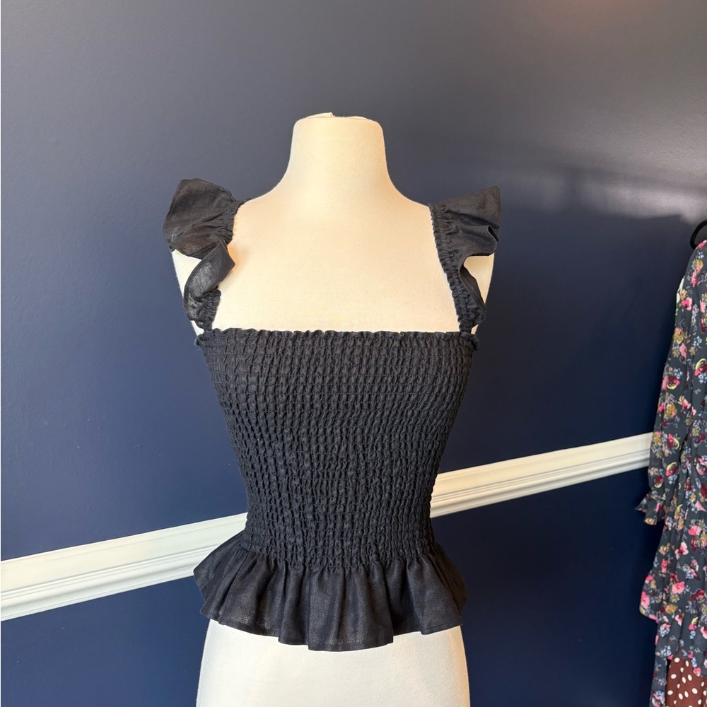 Reformation Junebug Smocked Top